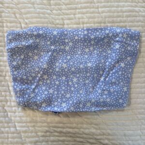 Blue Star Patterned Fabric tube top